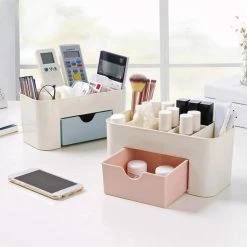 IBright Make-Up Organizer Met Lade - Cosmetica Opbergdoos - Bureau Organizer - Roze -Beauty Verkoop 1200x1200 668