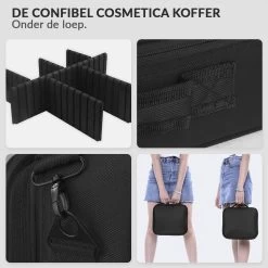 Cosmetica Koffer - Make-up Koffer Met Verstelbare Vakken - Visagie En Nagelstyliste Beauty Koffer - 26x23x9CM -Beauty Verkoop 1200x1200 740