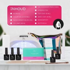 Miss Jules - Complete Gellak Starterspakket - Kleur Nude Roze Glitter - Glanzend & Dekkend Resultaat - Inclusief UV/LED Lamp & Instructievideo (NL) -Beauty Verkoop 1200x1200 792