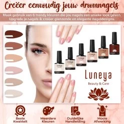 Luneya Gellak - Nude Tones Edition - 6-Delige Gellak Starterspakket - Gel Nagellak -Beauty Verkoop 1200x1200 799