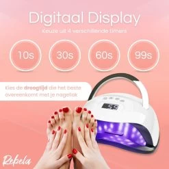 Rebela | Nageldroger | Gelnagels | GEL UV LED Nail Lamp 168w | UV Lamp Gelnagels | Led Nagellamp | Nageldroger | Wit -Beauty Verkoop 1200x1200 986