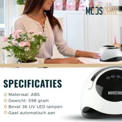 MOOSCARE 120 Watt LED Lamp Voor Gellak Nagels - UV Lamp Gelnagels - Nail Art Nagellamp - Gel Nagellak Nageldroger -Beauty Verkoop 1200x1200 995