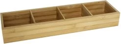 Gerim - Make-up Sorteer Organizer 4-vaks Bakje 44 X 10 X 6 Cm Bamboe -Beauty Verkoop 1200x438