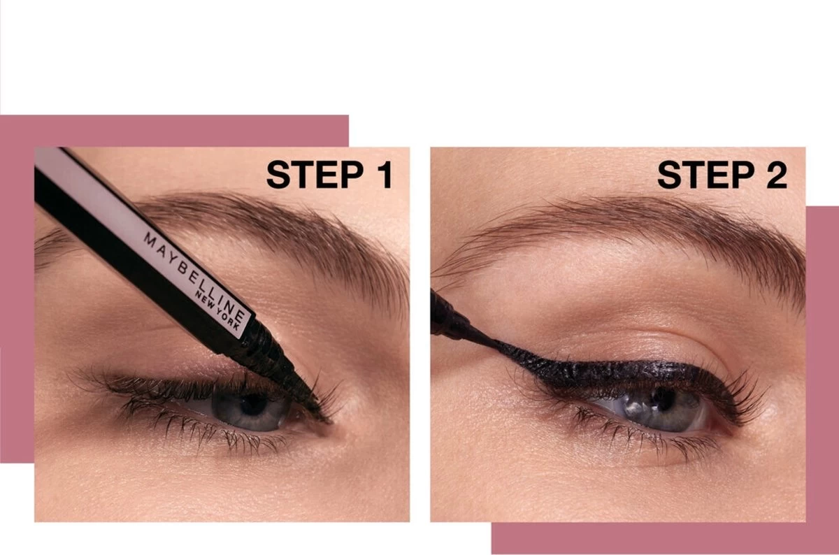 Maybelline Hyper Easy Liner Liquid Eyeliner - 800 Knockout Black 5 Maybelline Hyper Easy Liner Liquid Eyeliner - 800 Knockout Black - Afbeelding 3