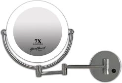 Metalen Verlichte Wand Knik Arm Badkamer LED Spiegel Chroom, Dubbelzijdig Verlicht, 7x Vergroting 22cm Doorsnee, Inculsief 4x AA Batterijen En Stroomkabel(USB). 5 Metalen Verlichte Wand Knik Arm Badkamer LED Spiegel Chroom, Dubbelzijdig Verlicht, 7x Vergroting 22cm Doorsnee, Inculsief 4x AA Batterijen En Stroomkabel(USB). -Beauty Verkoop 1200x816