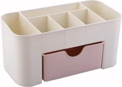 IBright Make-Up Organizer Met Lade - Cosmetica Opbergdoos - Bureau Organizer - Roze -Beauty Verkoop 1200x859 1