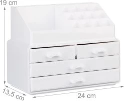 Relaxdays Make-up Organizer - Tweedelig - Cosmetica Opbergdoos - Wit 22 Relaxdays Make-up Organizer - Tweedelig - Cosmetica Opbergdoos - Wit -Beauty Verkoop 1200x975