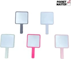 PocketMaster® Make-Up Spiegel / Handspiegel Met Handvat - Zwart - Klein - Compact - Handzaam - 8,0 X 8,0 Cm Spiegeloppervlak -Beauty Verkoop 1200x997 3