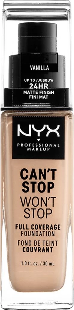 NYX Professional Makeup Can't Stop Won't Stop Foundation - Vanilla CSWSF06 - Full Coverage -Beauty Verkoop 290x1200 2