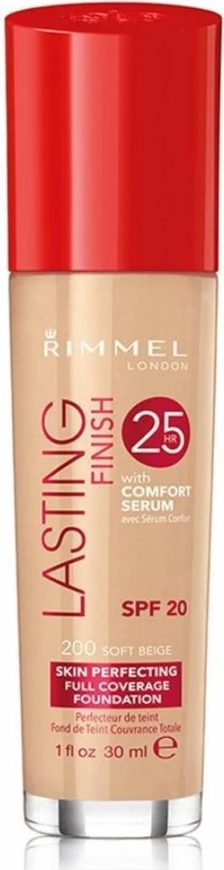Rimmel London Lasting Finish Foundation - 200 Soft Beige -Beauty Verkoop 310x1200