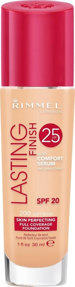 Rimmel London Lasting Finish Foundation - 200 Soft Beige -Beauty Verkoop 317x1200