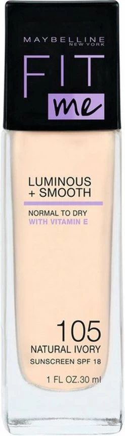 Maybelline - Fit Me Luminous & Smooth Foundation - Natural Ivory 105 16 Maybelline - Fit Me Luminous & Smooth Foundation - Natural Ivory 105 -Beauty Verkoop 346x1200