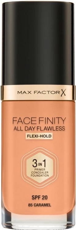 Max Factor Facefinity All Day Flawless 3-in-1 Liquid Foundation - 085 Caramel -Beauty Verkoop 396x1200