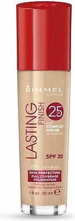Rimmel London Lasting Finish Foundation - 200 Soft Beige -Beauty Verkoop 410x1200 1