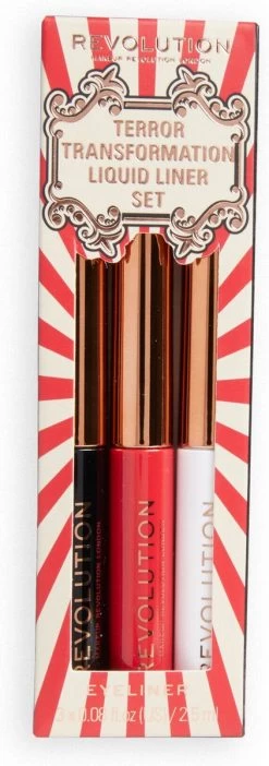 Makeup Revolution - Halloween Terror Transformation Liquid Liner Set - Eyeliner -Beauty Verkoop 422x1200 1