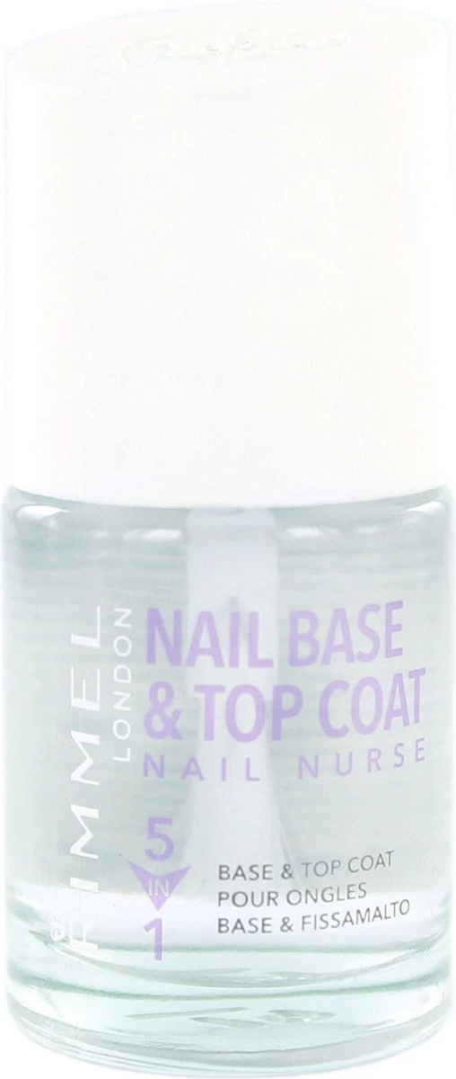 Rimmel London Nail Nurse Basecoat & Topcoat Nagellak - Transparant 5 Rimmel London Nail Nurse Basecoat & Topcoat Nagellak - Transparant - Afbeelding 3