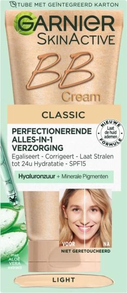 Garnier Face SkinActive - BB Cream Classic Light 5-in-1 Dagverzorging - 2x 50 Ml -Beauty Verkoop 519x1200