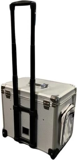 Pedicure Koffer / Trolley - Professional Pedicure Cas- Zilver Streepmotief -Beauty Verkoop 580x1200 1