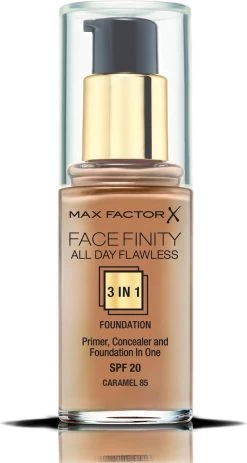 Max Factor Facefinity All Day Flawless 3-in-1 Liquid Foundation - 085 Caramel -Beauty Verkoop 640x1200