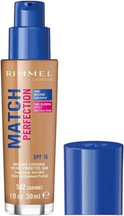 Rimmel London Match Perfection Foundation 502 Caramel -Beauty Verkoop 692x1200 1