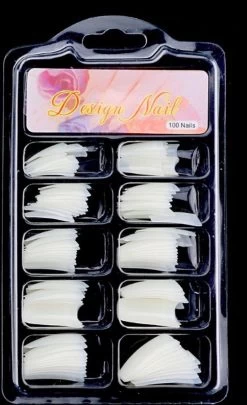 Merkloos 100 Nageltips Naturel - Kunstnagels Nepnagels Set Van 100 Stuks Diverse Maten