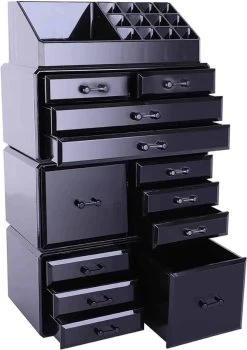 Confibel XXL Acryl Make-up Cosmetica Organizer - Verstelbare Lades - Sieraden/Make-up/Cosmetica Organizer - 11 Compartimenten - Zwart 30 Confibel XXL Acryl Make-up Cosmetica Organizer - Verstelbare Lades - Sieraden/Make-up/Cosmetica Organizer - 11 Compartimenten - Zwart -Beauty Verkoop 847x1200 2