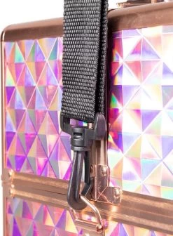 Koffer Groot Holo/Golden Rose XXL Met Opbergvakken -Beauty Verkoop 883x1200