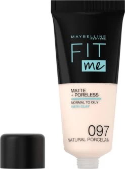 Maybelline New York - Fit Me Matte + Poreless Foundation - 097 Natural - 30 Ml -Beauty Verkoop 891x1200