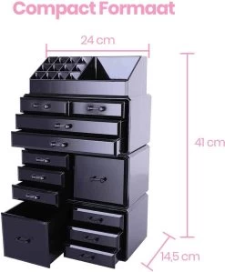 Confibel XXL Acryl Make-up Cosmetica Organizer - Verstelbare Lades - Sieraden/Make-up/Cosmetica Organizer - 11 Compartimenten - Zwart 31 Confibel XXL Acryl Make-up Cosmetica Organizer - Verstelbare Lades - Sieraden/Make-up/Cosmetica Organizer - 11 Compartimenten - Zwart -Beauty Verkoop 991x1200 1